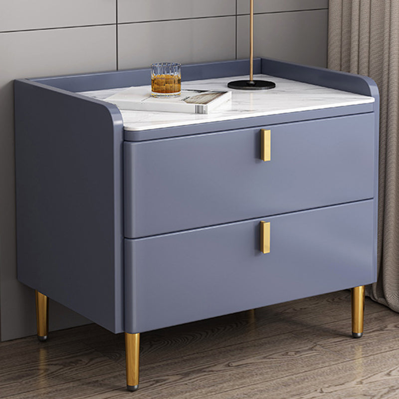 2 tiroir accent contemporain table de chevet