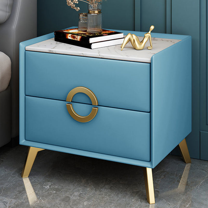 Table de nuit de chevet de lit contemporain avec 2 tiroirs