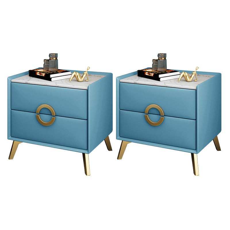 Table de nuit de chevet de lit contemporain avec 2 tiroirs