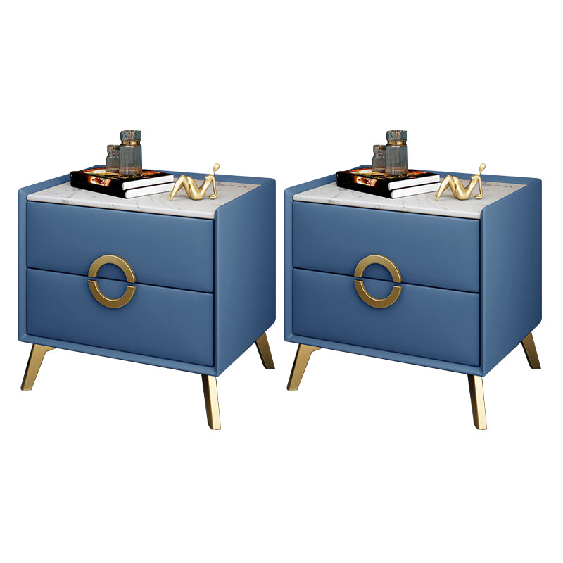 Table de nuit de chevet de lit contemporain avec 2 tiroirs