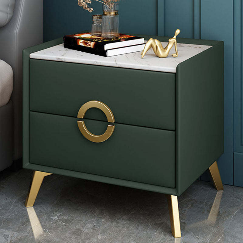 Table de nuit de chevet de lit contemporain avec 2 tiroirs