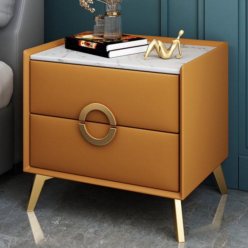Table de nuit de chevet de lit contemporain avec 2 tiroirs