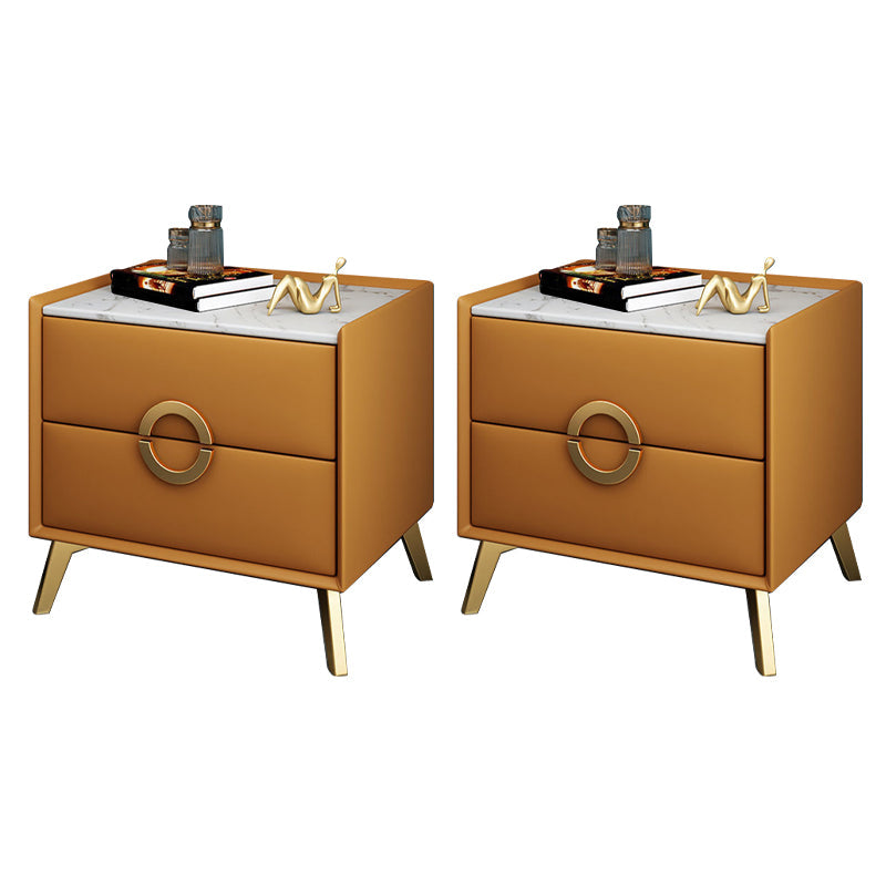 Table de nuit de chevet de lit contemporain avec 2 tiroirs