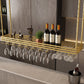 Hanging Wine Rack Metal Wine Bottle & Glass Rack for Dining Room