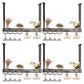 Hanging Wine Rack Metal Wine Bottle & Glass Rack for Dining Room