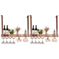 Hanging Wine Rack Metal Wine Bottle & Glass Rack for Dining Room
