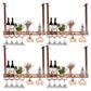 Hanging Wine Rack Metal Wine Bottle & Glass Rack for Dining Room