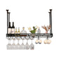 Hanging Wine Rack Metal Wine Bottle & Glass Rack for Dining Room