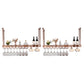 Hanging Wine Rack Metal Wine Bottle & Glass Rack for Dining Room