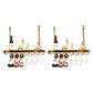 Glam Style Hanging Wine Rack Metal Wine Bottle & Glass Rack for Bar 31.5"L x 12"W x 20"H Brass 2 Piece Set Clearhalo 'furn' 'furn_wine_racks' 'Furniture' 'Kitchen & Dining Furniture' 'Wine Racks' 'wine_racks' 6953541