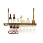 Glam Style Hanging Wine Rack Metal Wine Bottle & Glass Rack for Bar 39"L x 12"W x 20"H Brass 1 Piece Clearhalo 'furn' 'furn_wine_racks' 'Furniture' 'Kitchen & Dining Furniture' 'Wine Racks' 'wine_racks' 6953551