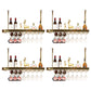 Glam Style Hanging Wine Rack Metal Wine Bottle & Glass Rack for Bar 39"L x 12"W x 20"H Brass 4 Piece Set Clearhalo 'furn' 'furn_wine_racks' 'Furniture' 'Kitchen & Dining Furniture' 'Wine Racks' 'wine_racks' 6953554