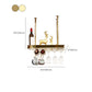 Glam Style Hanging Wine Rack Metal Wine Bottle & Glass Rack for Bar Clearhalo 'furn' 'furn_wine_racks' 'Furniture' 'Kitchen & Dining Furniture' 'Wine Racks' 'wine_racks' 6953571
