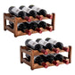 Modern Countertop Wine Rack Wood Wine Bottle Rack for Living Room 14"L x 9"W x 6"H 2 Piece Set Clearhalo 'furn' 'furn_wine_racks' 'Furniture' 'Kitchen & Dining Furniture' 'Wine Racks' 'wine_racks' 6953574