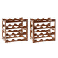 Modern Countertop Wine Rack Wood Wine Bottle Rack for Living Room 14"L x 9"W x 14"H 2 Piece Set Clearhalo 'furn' 'furn_wine_racks' 'Furniture' 'Kitchen & Dining Furniture' 'Wine Racks' 'wine_racks' 6953586