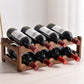 Modern Countertop Wine Rack Wood Wine Bottle Rack for Living Room 17"L x 9"W x 6"H 1 Piece Clearhalo 'furn' 'furn_wine_racks' 'Furniture' 'Kitchen & Dining Furniture' 'Wine Racks' 'wine_racks' 6953590