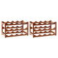 Modern Countertop Wine Rack Wood Wine Bottle Rack for Living Room 17"L x 9"W x 10"H 2 Piece Set Clearhalo 'furn' 'furn_wine_racks' 'Furniture' 'Kitchen & Dining Furniture' 'Wine Racks' 'wine_racks' 6953595