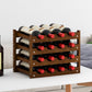 Solid Wood Wine Rack Countertop Wine Bottle Rack for Living Room