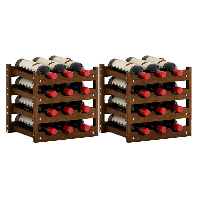 Solid Wood Wine Rack Countertop Wine Bottle Rack for Living Room