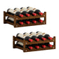 Solid Wood Wine Rack Countertop Wine Bottle Rack for Living Room