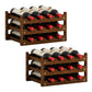 Solid Wood Wine Rack Countertop Wine Bottle Rack for Living Room