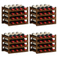 Solid Wood Wine Rack Countertop Wine Bottle Rack for Living Room