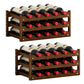 Solid Wood Wine Rack Countertop Wine Bottle Rack for Living Room