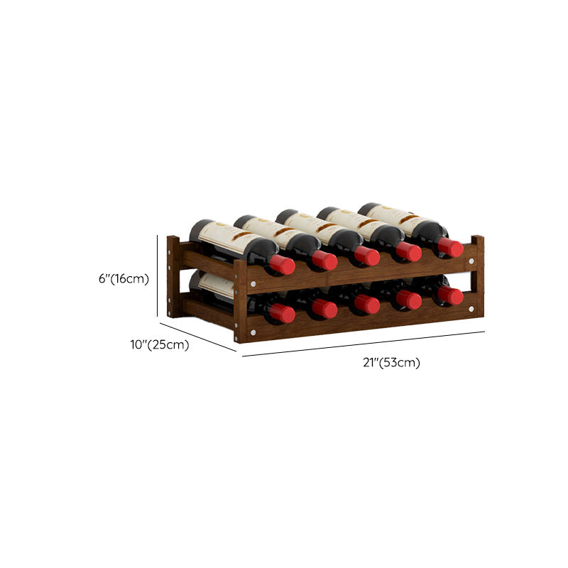 Solid Wood Wine Rack Countertop Wine Bottle Rack for Living Room