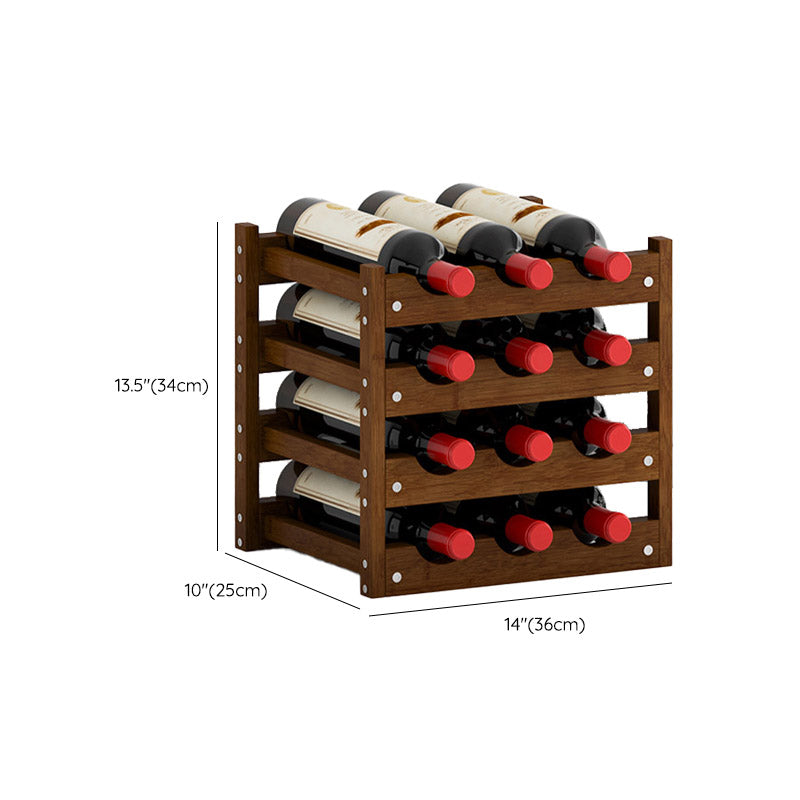 Solid Wood Wine Rack Countertop Wine Bottle Rack for Living Room
