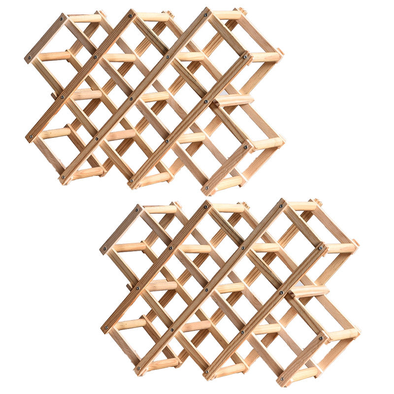 Tabletop Modern Wine Rack Solid Wood Wine Bottle Rack for Living Room