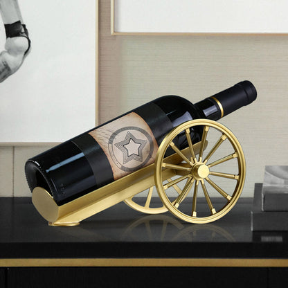 Pastelera de vinos de la encimera Partita de botella de vino de oro de metal para sala de estar
