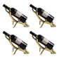 Countertop Wine Rack Metal Gold Wine Bottle Rack for Living Room