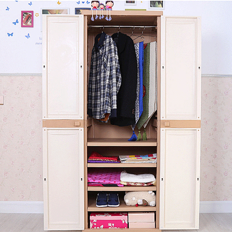 Plastic Matte Finish Storage Cabinet Modern Bedroom Hinged Door Cabinet