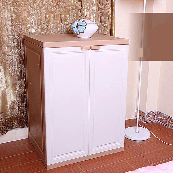 Plastic Matte Finish Storage Cabinet Modern Bedroom Hinged Door Cabinet