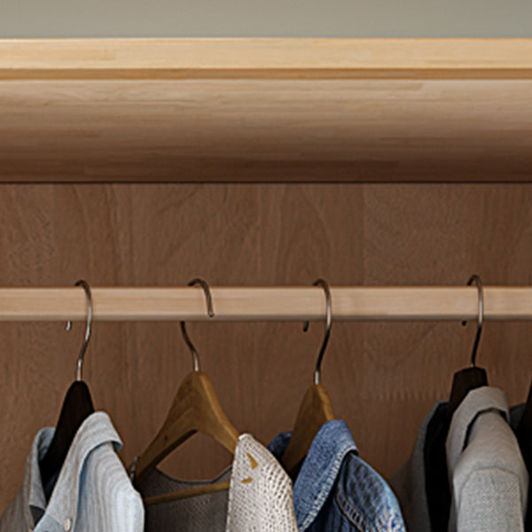 Freestanding Solid Wood Wardrobe Modern Wardrobe Armoire with 2 Doors and 1 Drawer Clearhalo 'Armoires & Wardrobes' 'armoires_wardrobes' 'Bedroom Furniture' 'furn' 'furn_armoires_wardrobes' 'Furniture' 6953761