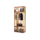 Contemporary Tempered Glass Wardrobe Armoire Freestanding Wardrobe with Shelves 31.5"L x 20"W x 79"H Rose Gold Clearhalo 'Armoires & Wardrobes' 'armoires_wardrobes' 'Bedroom Furniture' 'furn' 'furn_armoires_wardrobes' 'Furniture' 6953862