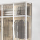 Contemporary Tempered Glass Wardrobe Armoire Freestanding Wardrobe with Shelves Clearhalo 'Armoires & Wardrobes' 'armoires_wardrobes' 'Bedroom Furniture' 'furn' 'furn_armoires_wardrobes' 'Furniture' 6953876