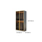 Modern Wood and Glass Wardrobe Freestanding Wardrobe with Soft Close Drawers and Doors