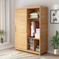 Rubberwood Solid Wood Wardrobe Traditional Freestanding Wardrobe