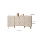 Scheda laterale in legno di credenza in stile glam con armadio e cassetti