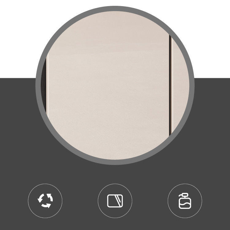 Scheda di vetro in pietra in pietra in stile glam con armadi e cassetti