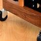 Solid Wood Prep Table Modern Rolling Kitchen Trolley with Wine Storage
