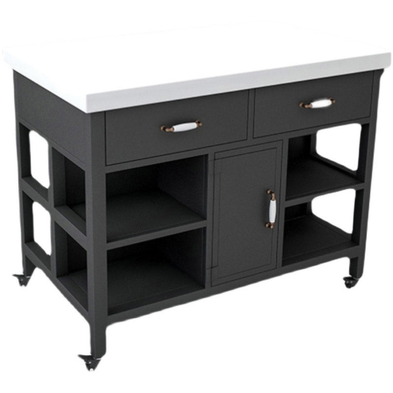 Rectangular Kitchen Trolley Modern Dining Room Prep Table with Drawer Clearhalo 'furn' 'furn_kitchen_islands_carts' 'Furniture' 'Kitchen & Dining Furniture' 'Kitchen Islands & Carts' 'kitchen_islands_carts' 6954119