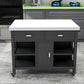 Rectangular Kitchen Trolley Modern Dining Room Prep Table with Drawer Clearhalo 'furn' 'furn_kitchen_islands_carts' 'Furniture' 'Kitchen & Dining Furniture' 'Kitchen Islands & Carts' 'kitchen_islands_carts' 6954129
