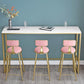 Glam Style Bartafel Bistrotafel met kunstmarmeren blad en gouden onderstel