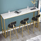 Glam Style Bartafel Bistrotafel met kunstmarmeren blad en gouden onderstel