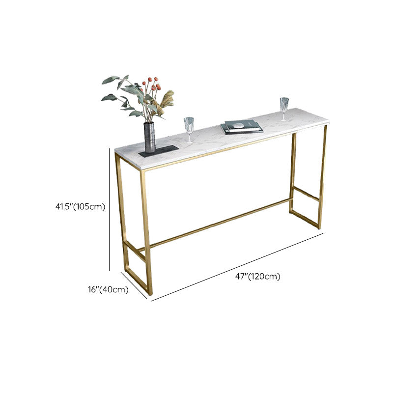 Glam Style Bartafel Bistrotafel met kunstmarmeren blad en gouden onderstel