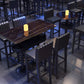 Industrial Black Bar Table Living Room Bistro Bar Desk with Storage Clearhalo 'Bar Furniture' 'Bar Tables' 'bar_tables' 'furn' 'furn_bar_tables' 'Furniture' 'Kitchen & Dining Furniture' 6954166