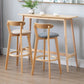 Mesa de bar rectangular de estilo contemporáneo, mesa de comedor de madera para el hogar