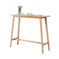 Eigentijdse rechthoekige bartafel Massief houten bar-eettafel met voetsteun